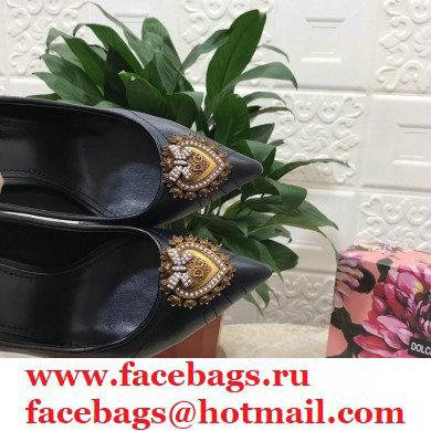 Dolce  &  Gabbana Heel 10.5cm Quilted Leather Devotion Pumps Black 2021